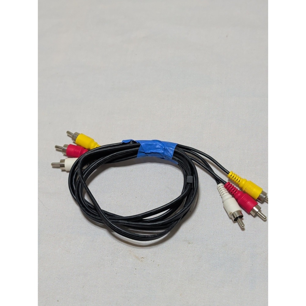 5.5 ft 3 RCA Male to 3 RCA Male Stereo Audio Video Composite Cable Black